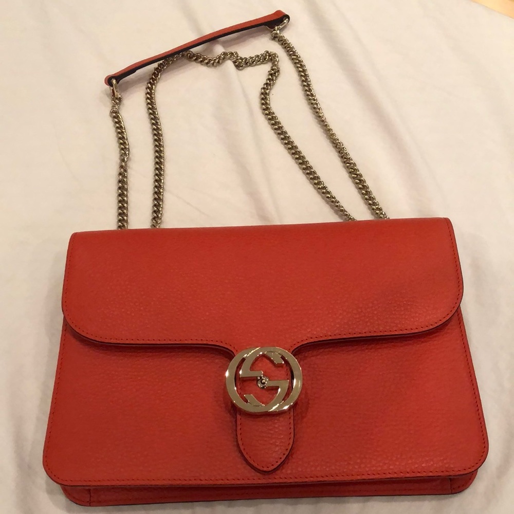Orange Gucci purse